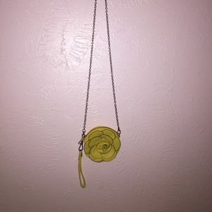 yellow rose petal purse